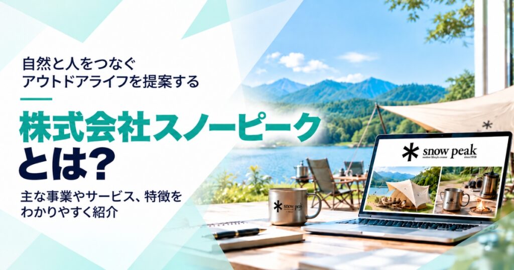 株式会社スノーピークとは？事業内容や特徴をわかりやすく紹介