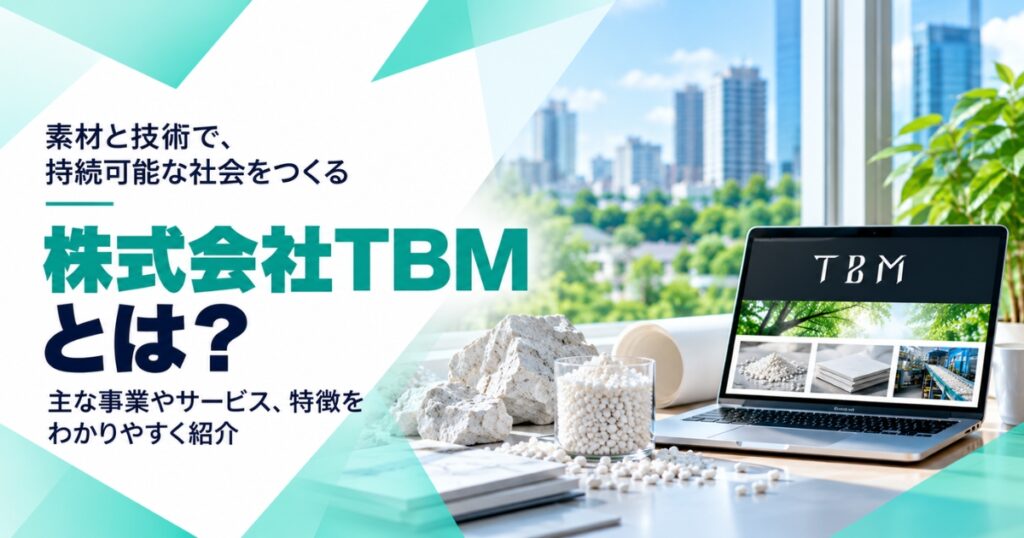株式会社TBMとは？事業内容や特徴をわかりやすく紹介